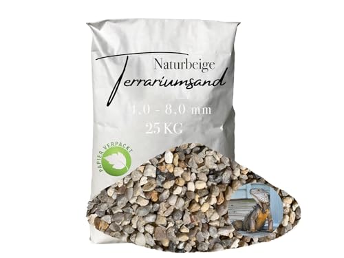 Aquagran Terrariensand Terrariumsand Terrarienkies 4,0-8,0 mm beige ocker 25 kg von Aquagran