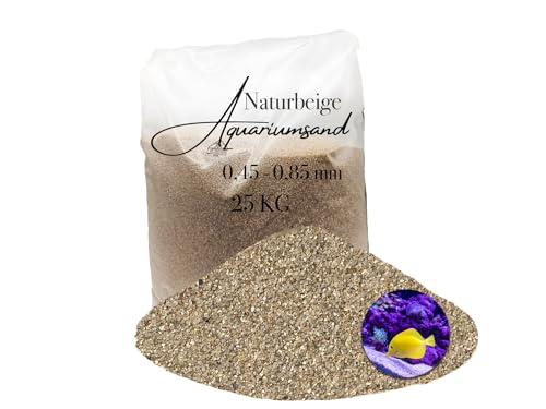 Aquariumsand Aquariumkies beige im 25 kg Sack, kantengerundet, gewaschen, ungefärbt 0,45-0,85 mm von Aquagran