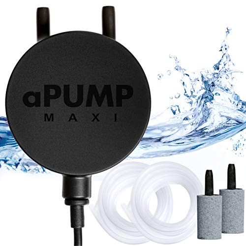 COLLAR Aquarium Air Pump - Quiet Air Pump - Fish Tank Air Pump - Fish Oxygen Air Pump Accessories Silicone Tubing Air Stone Aquarium Kit Aquarium up to 30 liters Apump Maxi Plus von Aqualighter