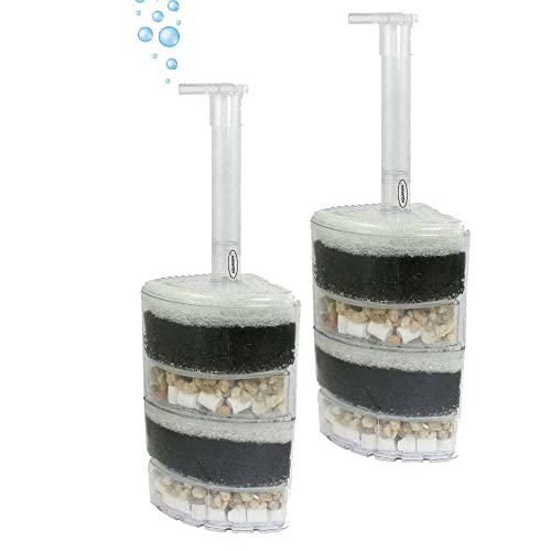 Aquapapa Eckfilter Luftbetriebener Bioschwamm Keramik Für Fry Shrimp Aquarium Aquarium Xy-2010 (Schiff Von Ca Usa) (2er Pack) von Aquapapa