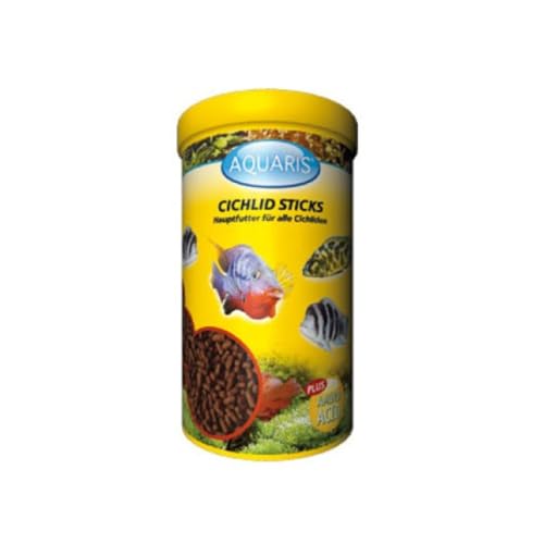 AQUARIS Cichlid Sticks - 1 L. Cichliden Futter fördert gesundes Wachstum und stärkt das Immunsystem. Hauptfutter für gemischt fressende Buntbarsche. Geeignet für alle Buntbarsche. von Aquaris