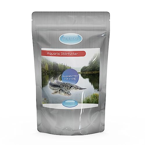 AQUARIS Störfutter - 680g - 1 L / 3mm. Hochwertiges Sinkfutter für Störe wie Beluga und Sterlets. Leicht verdauliches und nährstoffreiches Teichfischfutter. Trübt das Wasser Nicht. von Aquaris