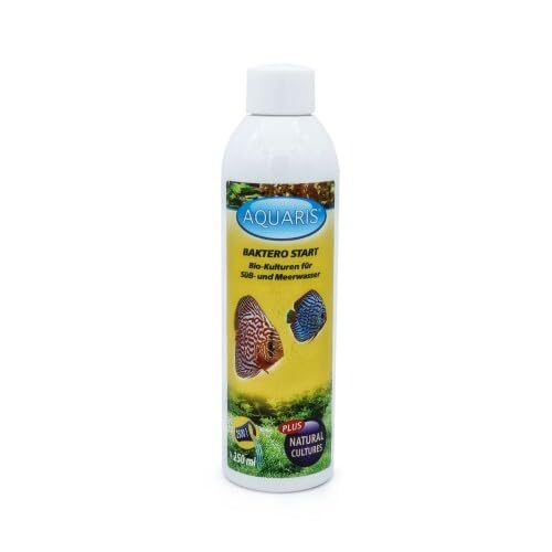 Aquaris Baktero Start - 250 ml. Starterbakterien für EIN funktionierendes Biosystem in Ihrem Aquarium. Unterstützt das natürliche Gleichgewicht und enthält lebende Mikroorganismen. von Aquaris