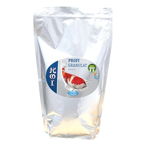 Aquaris Koi Profi Granulat Mini 5,6 L - 1,96 kg. Schwimmendes Koifutter. Fördert gesunde Verdauung und natürliche Pigmentierung Dank Spirulina. Für Junge Kois. von Aquaris