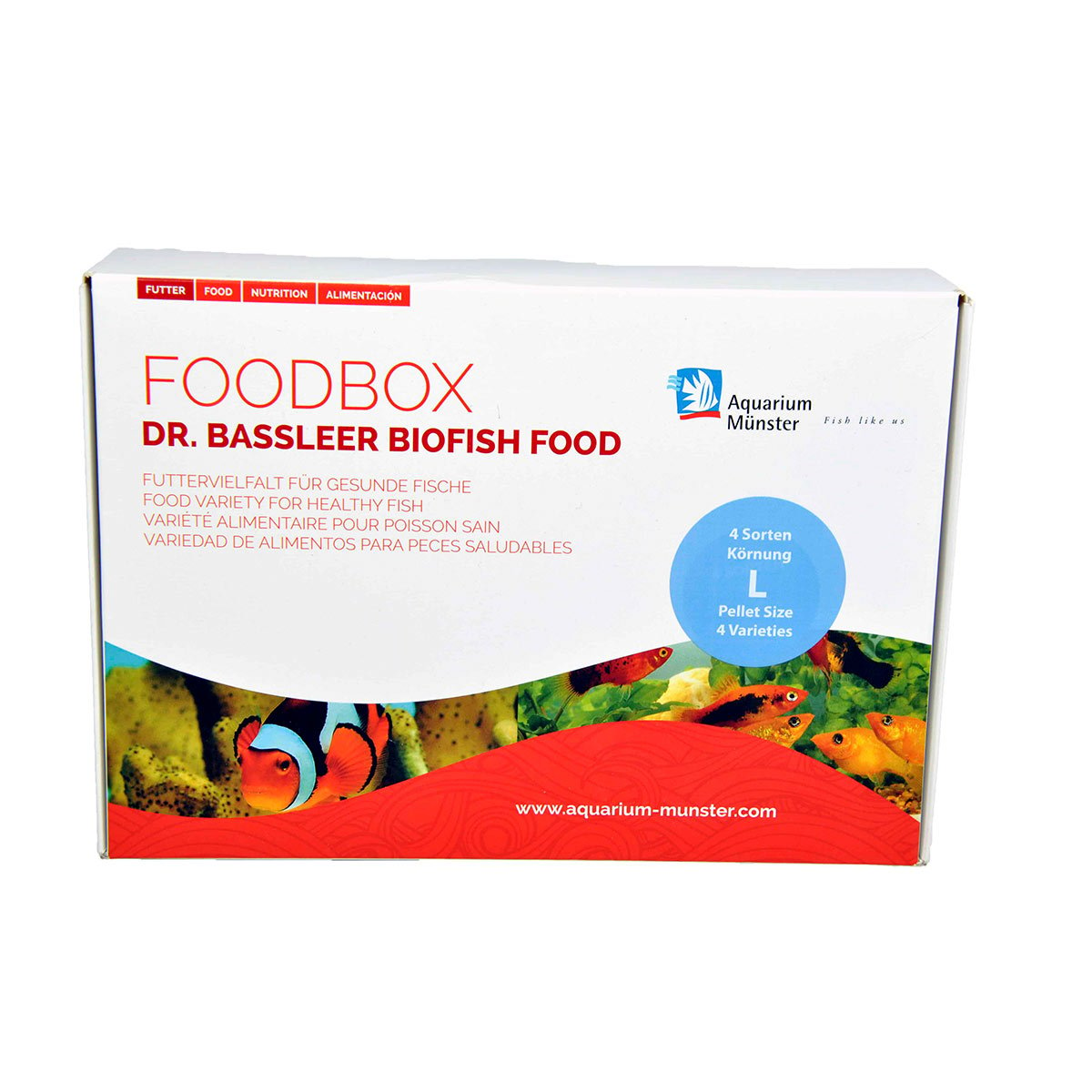 Aquarium Münster DR. BASSLEER BIOFISH FOODBOX L 4x60g von Aquarium Münster