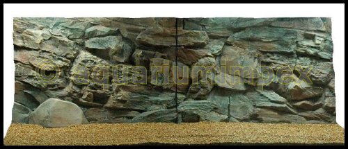 3D Aquarienrückwand 150x50 Rock von Aquariumimpex