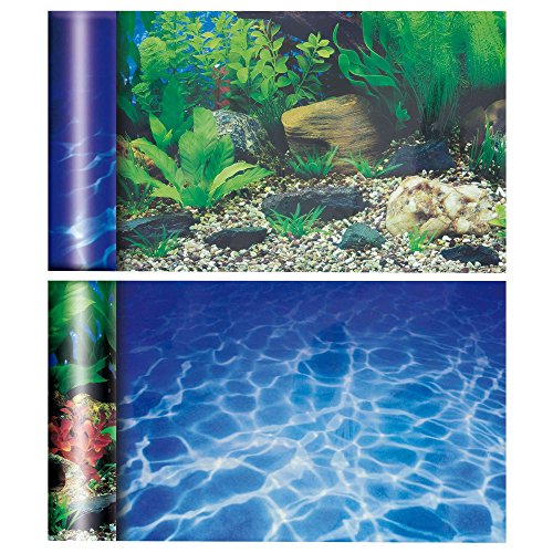 Aquatic Plants FN1160 Doppelseitiger Hintergrund Amazonas und Nilo von Aquarium Plants Factory