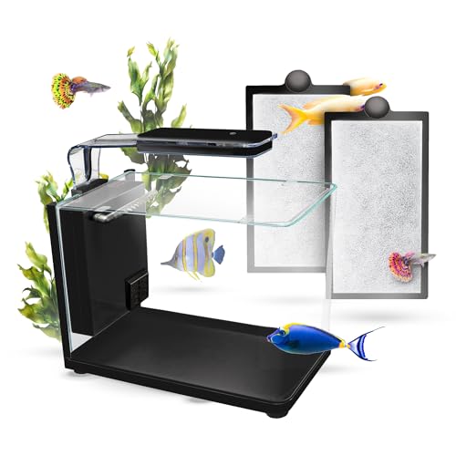 Aquatop Pisces Kugelförmiges Aquarium, Ersatz-Kohle-Kartuschen für Salz- und Süßwasser, Touch-LED-Licht & 53 GPH Filter, 2 Stück von Aquatop