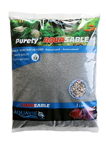 Aquasable Natursand im Beutel, 2mm-3mm, 3 L, Schwarz S2 von Aquavie France