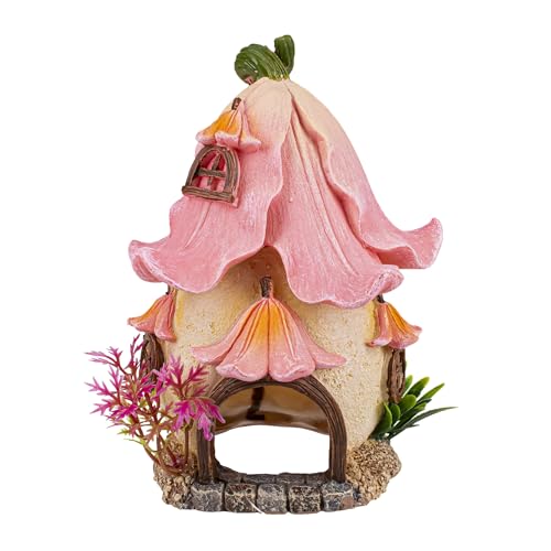 Aquavie Arlotte's House – Haus mit Blume – Dekoration für Aquarium – 11 x 10,5 x 15 cm von Aquavie