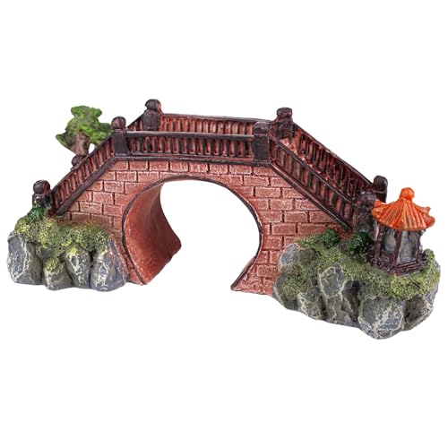 Aquavie Pierre's Zen Bridge – Steinbrücke – Dekoration für Aquarium – 18 x 8,5 x 7 cm von Aquavie