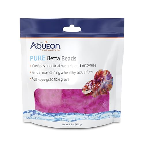 Aqueon Pure Betta Beads, Wasserpflege für ungefilterte Aquarien, hält klares Wasser und hilft beim Abbau von organischem Schlamm, Rosa von Aqueon