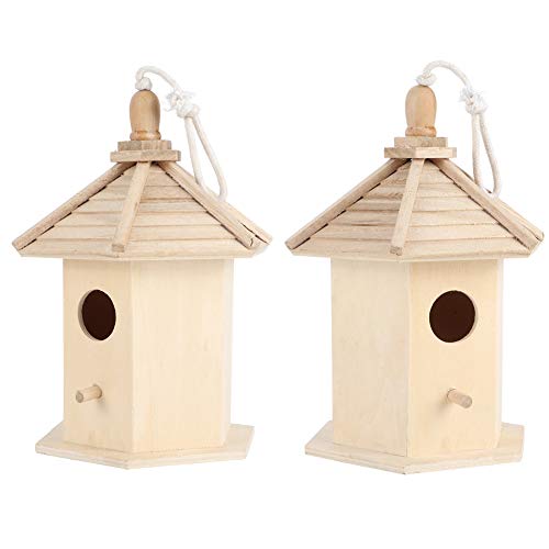 Hölzernes Hängendes Vogelhaus, Schön und Exquisit, Seitliche Metallöffnung, Warmer Brutkasten für Vögel, Käfig für Vogelkäfig, für Wellensittich Myna von Aramox