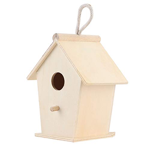 Vogelhaus aus Holz, Käfig, Tierbedarf für Wellensittiche mit Hängender Vogelzuchtbox aus Holz für den Innen- und Außenbereich, Warmer Ruheplatz von Aramox