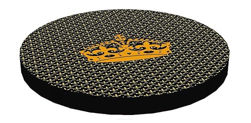 Arco Design Katzenbett Hundebett Tierbett Katzen Kissen Welpen Bett Hunde Matratze Rund 55x55x5 cm Maschinenwaschbar Wasserabweisend Codura Schaumstoff Crown von Arco