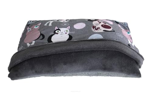 Arco Design Katzenbett Hundebett Tierbett Katzen Kissen Welpen Bett Hunde Mit Decke 60x45x6 cm Maschinenwaschbar Gewirke Filz Silikonfasern Catnip von Arco