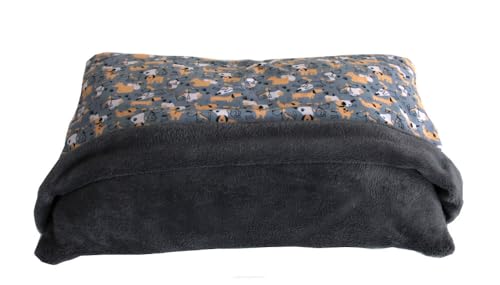 Arco Design Katzenbett Hundebett Tierbett Katzen Kissen Welpen Bett Hunde Mit Decke 60x45x6 cm Maschinenwaschbar Gewirke Filz Silikonfasern Grey Dogs von Arco