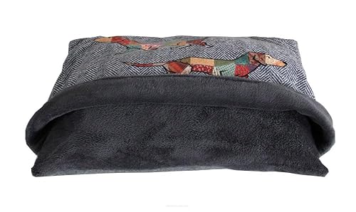 Arco Design Katzenbett Hundebett Tierbett Katzen Kissen Welpen Bett Hunde Mit Decke 60x45x6 cm Maschinenwaschbar Gewirke Filz Silikonfasern Jocker von Arco