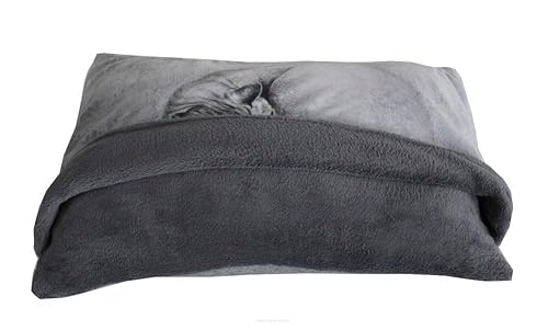 Arco Design Katzenbett Hundebett Tierbett Katzen Kissen Welpen Bett Hunde Mit Decke 60x45x6 cm Maschinenwaschbar Gewirke Filz Silikonfasern Sleeping Cat von Arco