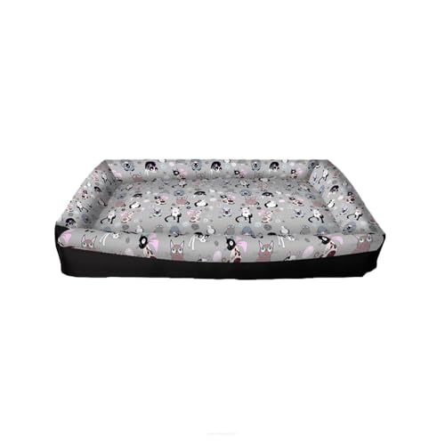 Arco Design Katzenbett Hundebett Tierbett Katzen Kissen Welpen Bett Hunde Quadratisch Verstellbar XL 85x55x10 cm Maschinenwaschbar Wasserabweisend Codura Silikonfasern Catnip von Arco