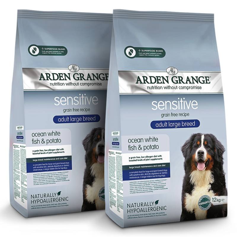 Arden Grange | Getreidefrei Weißfisch & Kartoffel | Sensitive Large Breed Adult | 2 x 12 kg von Arden Grange