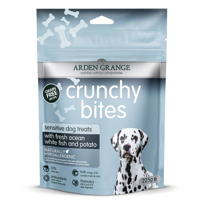 Arden Grange | Getreidefrei Weißfisch & Kartoffel | Crunchy Bites Sensitive | 10 x 225 g von Arden Grange