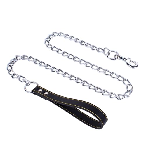 Arecobticy Hundehalsband, 180 cm, Metallzugseil, flexible Haustierleine für Hunde bis zu 30 kg, Zugseil mit Halsband für Spaziergänge im Freien von Arecobticy