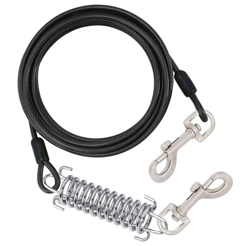 Arecobticy Hundehalsband, Zugseil für Hunde, 300 cm, flexible Hundeleine für Hunde, Zugseil mit stoßdämpfender Feder für Spaziergänge im Freien von Arecobticy