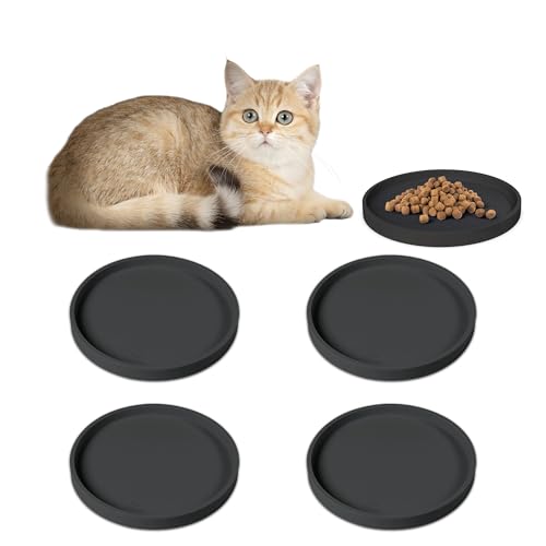 Arespark Futtermatte für Katzen und Hunde, dicker, rutschfester, wasserdichter Silikon mit erhöhten Kanten, verhindert Verschütten, Fresstablett für Hunde, Katzen und andere, 15,2 x 15,2 cm von Arespark