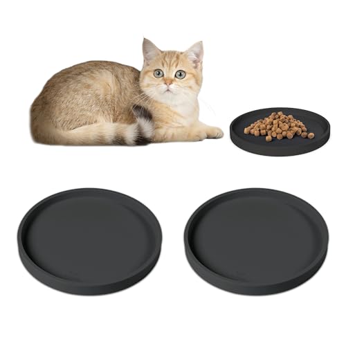 Arespark Futtermatte für Katzen und Hunde, dicker, rutschfester, wasserdichter Silikon mit erhöhten Kanten, verhindert Verschütten, Fresstablett für Hunde, Katzen und andere, 15,2 x 15,2 cm von Arespark