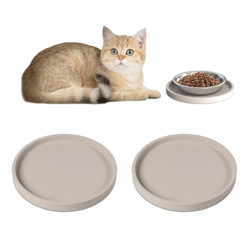 Arespark Kleine Katzenfuttermatte, wasserdichte Silikon-Fressunterlage für Hunde, Katzen und andere, 15,2 x 15,2 cm von Arespark