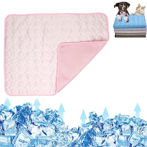 Argumub Hundeliebling Pet Cool v.3 - Premium Kühlmatte Für Hunde, Kühlmatte für Hunde Pet Cooling Mat Kühlkissen für Hund & Katzen, Hund Cooler Pad für Kisten, Zwinger und Betten (Rosa, 100 x 70 cm) von Argumub