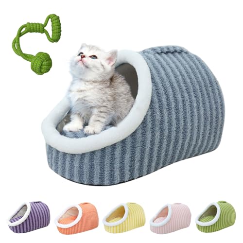 Argumub Pawcart- Cozy Hideaway Pet Bed, Versteckbett Für Hunde, Gemütliches Höhlenbett Für Katzen, Hundebett Mit Höhlenbezug, Hunde-Hausschuhbett (Blau, L: 60 * 45 * 35cm) von Argumub