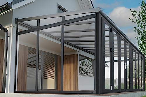 Arilco Terrassenüberdachung | Wintergarten | Inklusive Seitenwände | Neu | Polycarbonat | 7m x 4m von Arilco