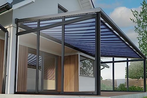 Arilco Terrassenüberdachung | Wintergarten | Inklusive Seitenwände und Terrassenmarkise | Neu | 12mm VSG-Glas | 3m x 3m von Arilco