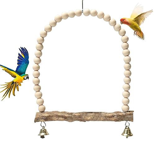 ArinkO Swinging Delight – Hängender Glockenständer für verspielte Vögel: Ideal für Sittiche, Wellensittiche, Nymphensittiche und Sittiche von ArinkO