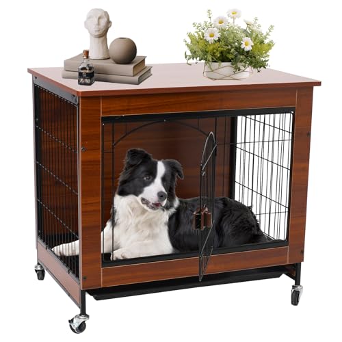 Arkyomi hundebox Holz für zuhause hundekäfig XXL Indoor hundekäfigmöbel mit rädern Dog Crate mit riemenscheibe für große Hunde Large Dog Crate Arkyomi hundebox Holz für zuhause hundekäfig XXL Indoor hundekäfigmöbel mit rädern Dog Crate mit riemenscheibe für große Hunde Large Dog Crate von Arkyomi