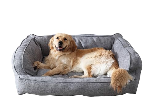 Arlee Sofa Couch Haustier Hundebett – kaufest – Memory-Schaum – zusammengebaut USA – Größe L/XL – Drizzle Gray von Arlee