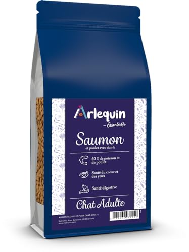 Trockenfutter für Katzen, Harlequin Essentielle Lachs, Huhn (60 %), 2 kg von Arlequin