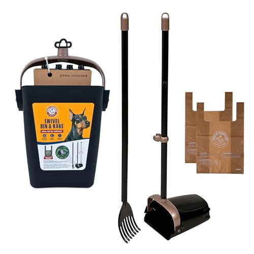 Arm & Hammer Pet Mate 71034 Standschaufel mit Harke, drehbar, Schwarz/Penny von Arm & Hammer