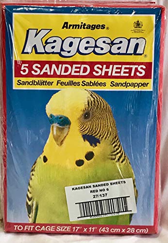 Armitage Sandpapier für Vögel, 12 x 5 Packungen von Armitage