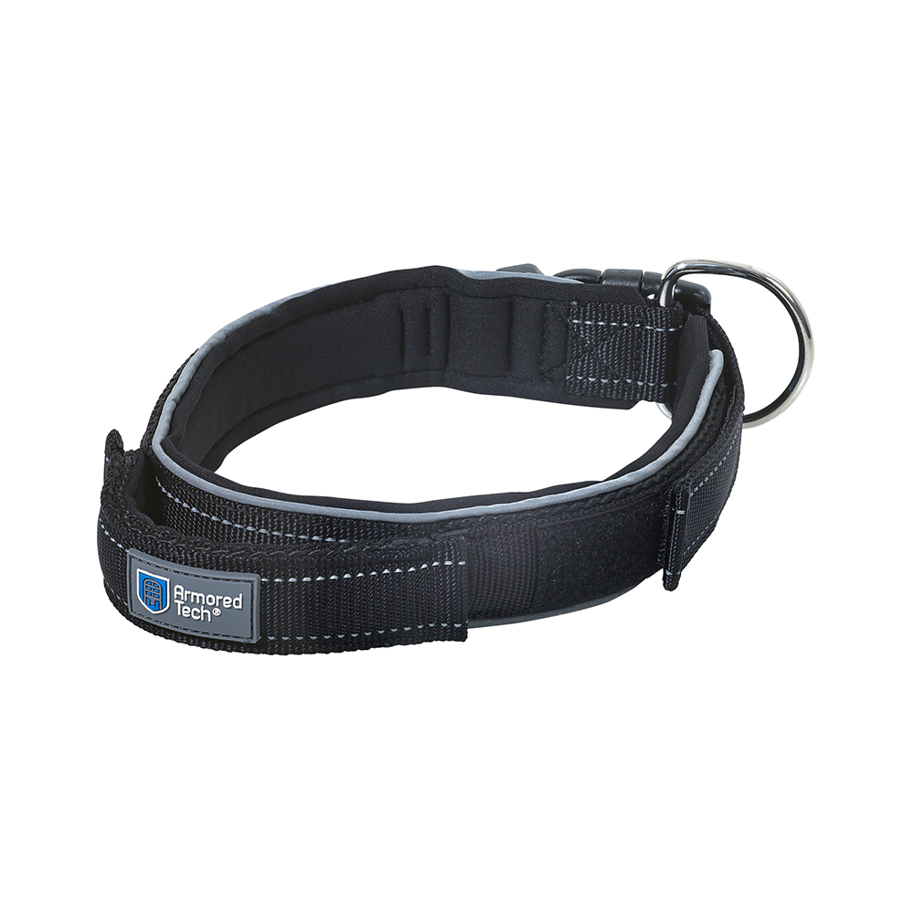 ArmoredTech Dog Control Halsband, schwarz - Größe L: 45 - 53 cm Halsumfang, 35 mm breit von ArmoredTech