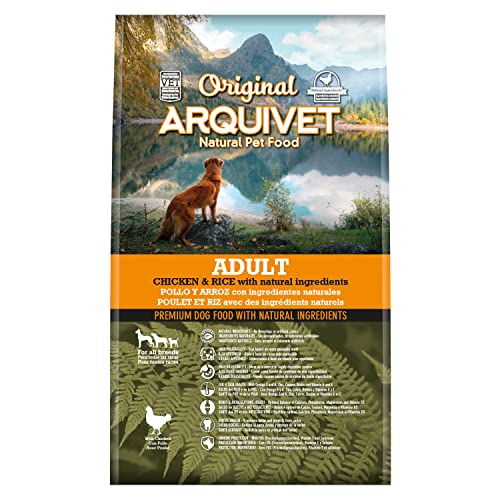 ARQUIVET Original Adult – Trockenfutter für ausgewachsene Hunde, Huhn und Reis, 3 kg, Hundefutter, Trockenfutter für Hunde – alle Rassen – natürliche Inhaltsstoffe von Arquivet