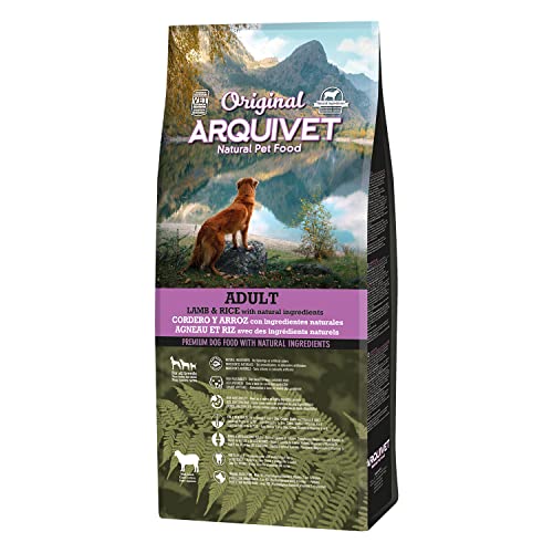 ARQUIVET Original Adult – Trockenfutter für ausgewachsene Hunde Lamb und Reis, 12 kg, Hundefutter – Trockenfutter für Hunde – für alle Rassen – natürliche Inhaltsstoffe von Arquivet