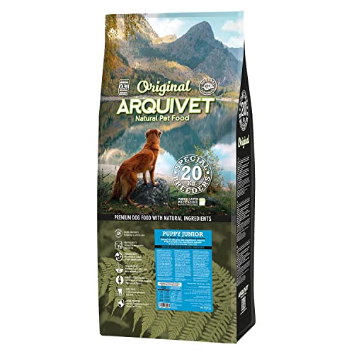 ARQUIVET Original Puppy Junior – 20 kg – Huhn & Reis für Welpen Aller Rassen – Futter für Junge Hunde oder trächtige Mütter – Trockenfutter für Hunde – Hundefutter von Arquivet