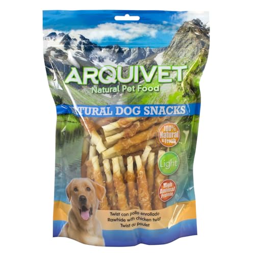 Arquivet, Twist mit gerolltem Huhn, natürliche Hundesnacks für Hunde, Leckerlis für Hunde, Leckerlis für Ihr Haustier, 13 cm, 1 kg von Arquivet