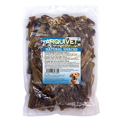 Arquivet Buffalo Nervenspitzen – Natürliche Hundesnacks, Leckereien für Hunde – Hundesnacks 500 g von Arquivet