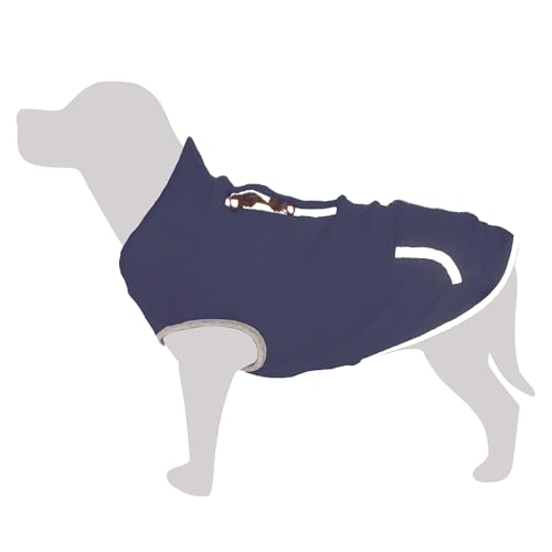 Arquivet Elastisches Hunde-Fleece, Blau, 'Tubqal', L, 35 cm, Kälteschutz, Fleece für Hunde von Arquivet