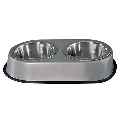 Arquivet Futternapf oder Trinknapf aus Edelstahl, rutschfest, für Hunde und Katzen, 750 ml, 15 cm, für Haustiere, Teller für Hunde und Katzen, Zubehör, Metall von Arquivet