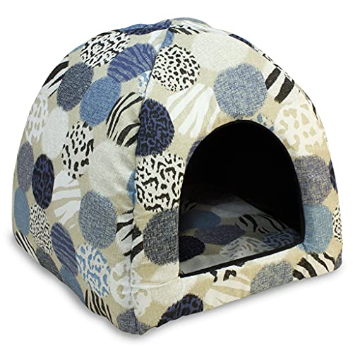 Arquivet Iglu Tiertextur, 45 x 45 x 40 cm, für Hunde, gepolstert, bequem, waschbar von Arquivet